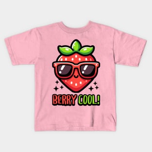 Berry Cool! Cute Strawberry Pun Kids T-Shirt